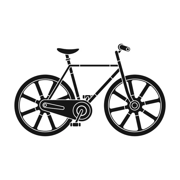 Sport bike racing on the track. Speed bike with reinforced wheels.Different Bicycle single icon in black style vector symbol stock illustration. — Stock Vector