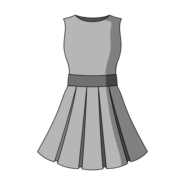 Hermoso vestido de verano rosa claro sin mangas. Ropa para una caminata a la playa.Ropa de mujer icono único en el estilo monocromo símbolo vectorial stock illustration . — Archivo Imágenes Vectoriales