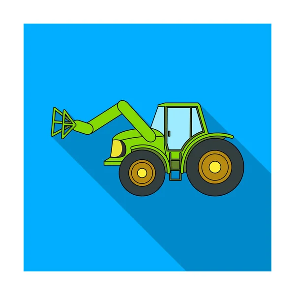 Combinar con las piernas hidráulicas largas para capturar el hay.Agricultural Maquinaria icono único en el estilo plano vector símbolo stock ilustración . — Archivo Imágenes Vectoriales