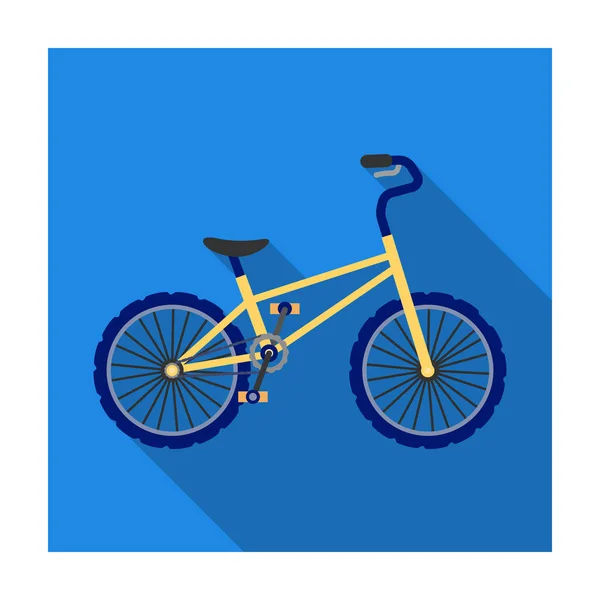 小轮车自行车自行车运动员运动员。跳转和运动员的自行车。不同自行车单个图标在平面样式矢量符号股票图. — 图库矢量图片