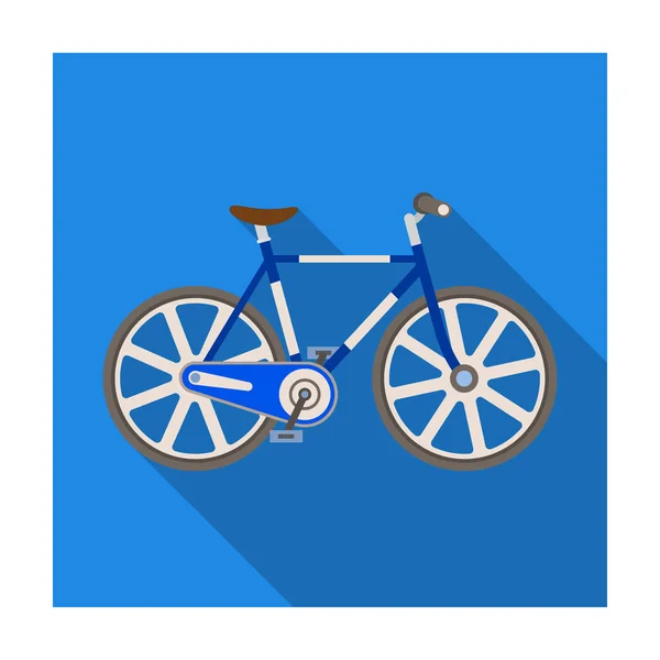 Deporte de carreras de bicicletas en la pista. Bicicleta de velocidad con ruedas reforzadas.Diferentes Bicicleta icono único en el estilo plano vector símbolo stock ilustración . — Vector de stock