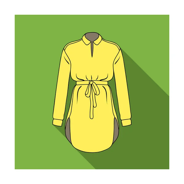 Camisa de mujer con cinturón para tareas domésticas. Un delantal blanco sucio para mujeres. ropa de las mujeres único icono en el estilo plano vector símbolo stock ilustración . — Archivo Imágenes Vectoriales