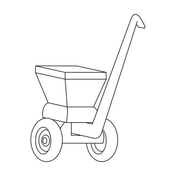 Macchine agricole. La macchina per il taglio del fieno agricolo. Macchine agricole icona singola in stile contorno vettoriale simbolo stock illustrazione . — Vettoriale Stock