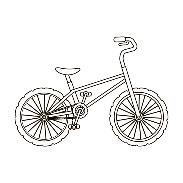 Ciclista BMX Ciclista Atletas Deportista. Bicicleta para saltos y atletes.Different Bicicleta icono único en el estilo de contorno vector símbolo stock ilustración . — Archivo Imágenes Vectoriales