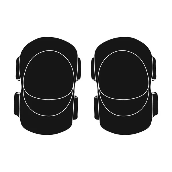 Almofadas de cotovelo de proteção para ciclistas. Proteção para atletes.Traje ciclista ícone único em estilo preto símbolo vetorial ilustração estoque . —  Vetores de Stock