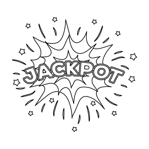 ジャック ポットは、カジノでの賞金。ゲームのクラブで最大の勝利。どう単一アウトライン スタイル ベクトル シンボル ストック イラストのアイコン. — ストックベクタ