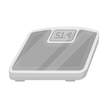 Ölçekler tartmak için jimnastik salonu. Spor ve egzersiz tek simge tek renkli stil vektör simge stok çizimde.