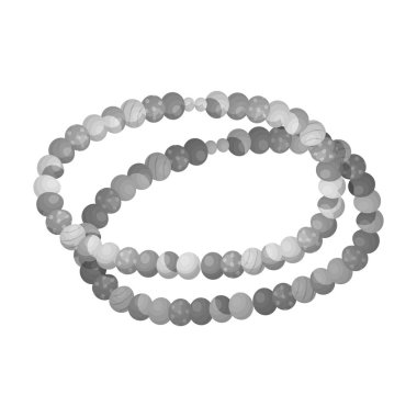 Renkli boncuk. Tek renkli stil vektör simge stok çizim web hippi tek simge.