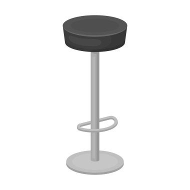 Bar yakınındaki yüksek sandalye koltuk. Bary sandalye Relax. Tek renkli stil vektör simge stok çizimde pub tek simge.