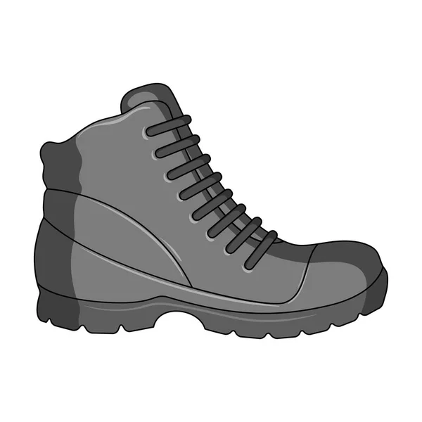 Grå män skor Oxfordsko. Casual skor för höst och vår. Olika skor enda ikonen i svartvit stil vektor symbol stock illustration. — Stock vektor