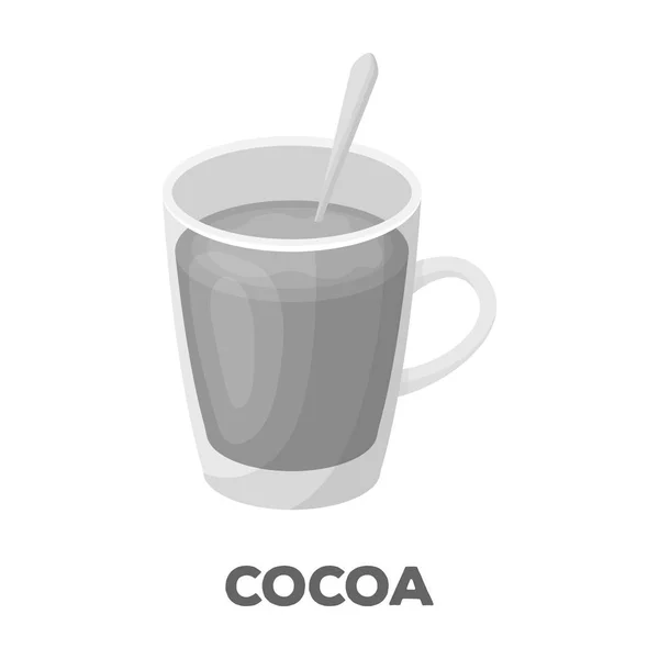 Taça de cococoa.Different tipos de café único ícone no estilo monocromático símbolo vetorial estoque ilustração web . —  Vetores de Stock