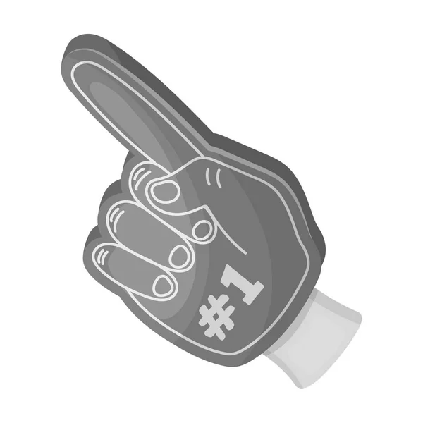 Il numero uno è il glove.Fans ventilatore singola icona in stile monocromatico vettore simbolo stock illustrazione . — Vettoriale Stock