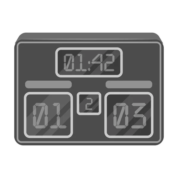 Panneau avec une partition de football.Eventails icône unique dans le style monochrome vectoriel symbole illustration stock . — Image vectorielle