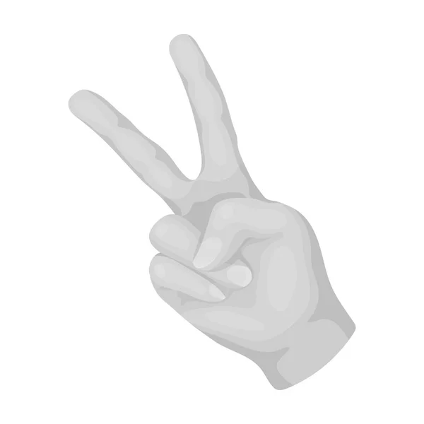 Symbole de paix gesture.Hippy icône unique en monochrome style vectoriel symbole illustration web . — Image vectorielle