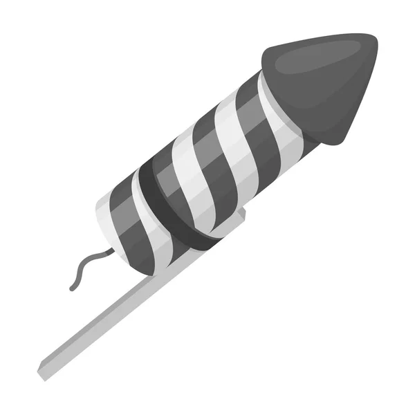 Salut d'une fusée sur un bâton. Partie et parties icône unique dans le symbole vectoriel de style monochrome illustration stock . — Image vectorielle
