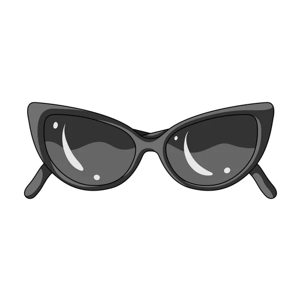 Gafas de sol para la protección contra el sol.Descanso de verano icono único en el estilo monocromo vector símbolo stock illustration . — Vector de stock