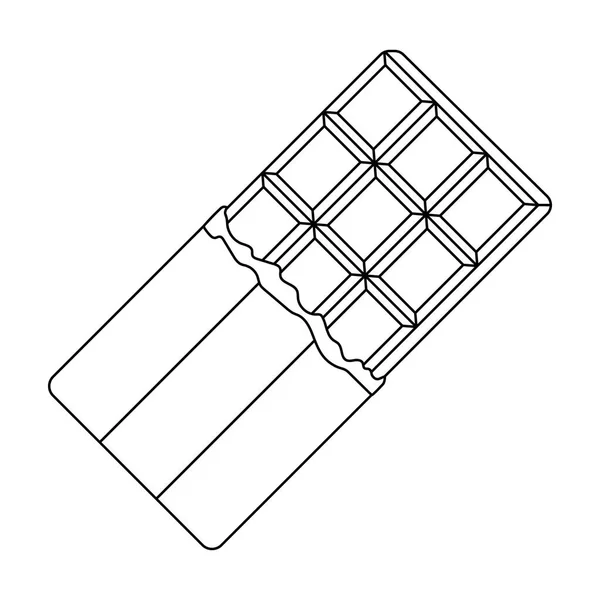 Belçika çikolatası. Karanlık Belçika kurdu. Anahat stili vektör simge stok çizimde Belçika tek simge. — Stok Vektör