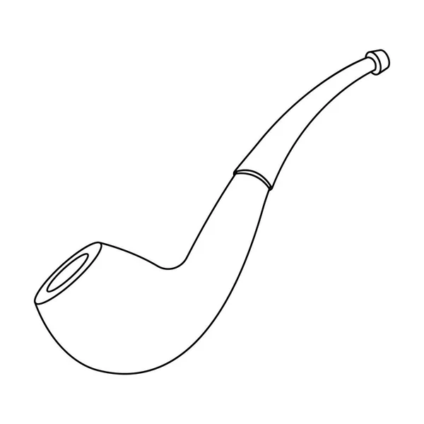 Tubo tabaco de charuto Fumar. Coisa que os deveres de cada investigador.Detetive ícone único no estilo esboço símbolo vetorial ilustração estoque . — Vetor de Stock