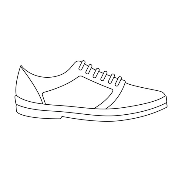 Rag camouflage sneakers voor dagelijks gebruik. Verschillende schoenen enkel pictogram in omtrek stijl vector symbool stock illustratie. — Stockvector