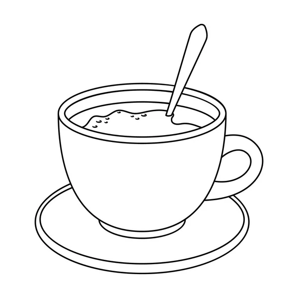 Šálek kávy americano. Různé druhy kávy jednu ikonu v přehledu styl vektor symbol skladem ilustrace web. — Stockový vektor