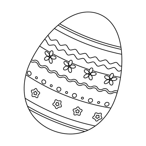 Festett minták tojás húsvéti. Húsvéti egyetlen ikon-ban vázlat stílusú vektor szimbólum stock illusztráció. — Stock Vector