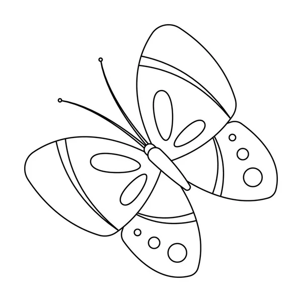 Spring butterfly. Easter single icon in outline style vector symbol stock illustration. — Stock Vector