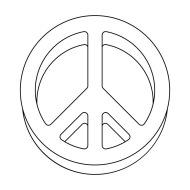 Dünya simgesi. Anahat stili vektör simge stok çizim web hippi tek simge.