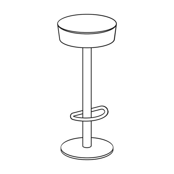 Hochsitz in der Nähe der Bar. bary chair zum Entspannen. Pub einzelnes Symbol in Umriss Stil Vektor Symbol Stock Illustration. — Stockvektor