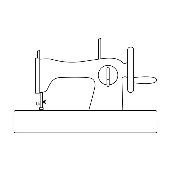 Maschine für schnelles Nähen. Näh- oder Schneiderwerkzeuge Kit einzelnes Symbol in Umriss Stil Vektor Symbol Stock Illustration. — Stockvektor