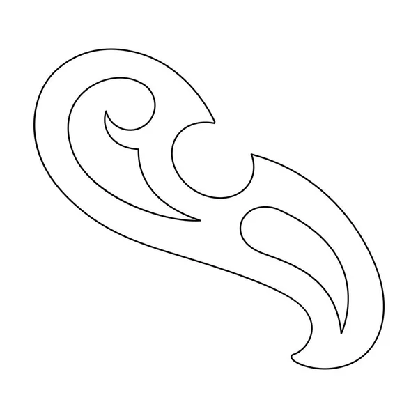 Un dispositivo de metal para coser. Kit de herramientas de costura o costura icono único en el estilo de contorno símbolo vectorial stock illustration . — Vector de stock