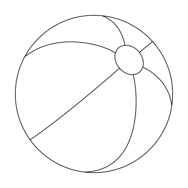 Boule multicolore inactive.Icône unique de repos d'été dans l'illustration de stock de symbole de vecteur de style de contour . — Image vectorielle