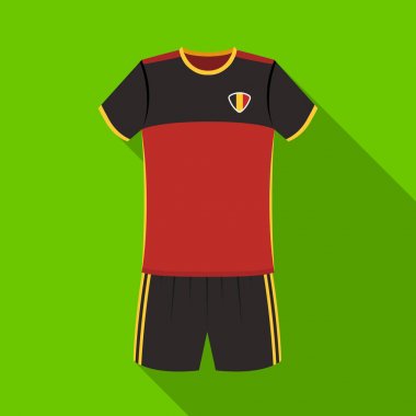 Belçika futbol takımı şeklinde. Karanlık Belçika kurdu. Belçika tek simge düz stil vektör simge stok çizimde.