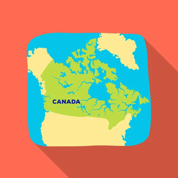 Map of Canada. Canada single icon in flat style vector symbol stock illustration web.