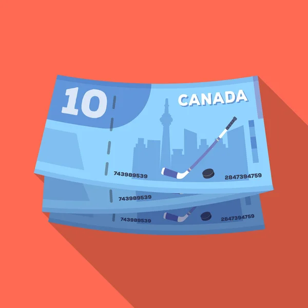 Καναδικό δολάριο. Καναδά μόνο εικονίδιο στην επίπεδη στυλ διάνυσμα σύμβολο μετοχής εικονογράφηση web. — Διανυσματικό Αρχείο