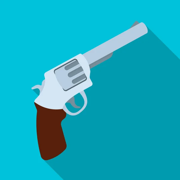Pocket revolver. The weapons detective, for protection from robbers.Detective single icon in flat style vector symbol stock illustration. — Stock Vector