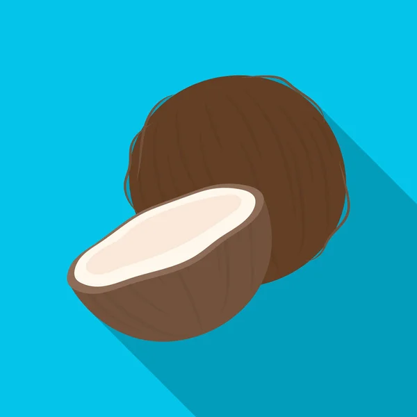 Coconat.Different types de noix icône unique dans le style plat vectoriel symbole illustration de stock . — Image vectorielle