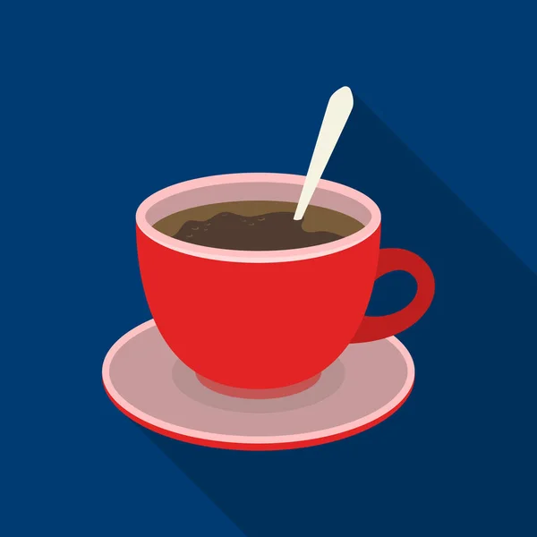 Кофе Кубок americano.Different типы кофе одной иконки в плоском стиле векторные символы фондовый иллюстрация веб . — стоковый вектор