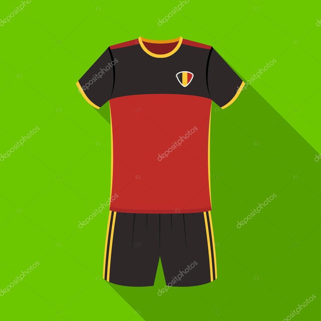 Form of the Belgian football team.The dark Belgian wolf. Belgium single icon in flat style vector symbol stock web illustration.