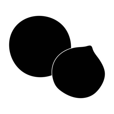 Fındık Macadamia.Different türlü simge siyah stil vektör simge stok çizimde tek.