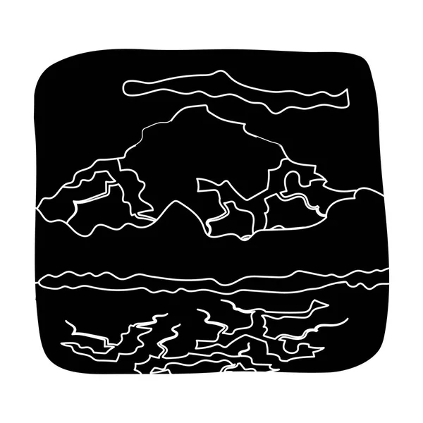Cachoeira canadense. Ícone único do Canadá em estilo preto símbolo vetorial ilustração web . — Vetor de Stock