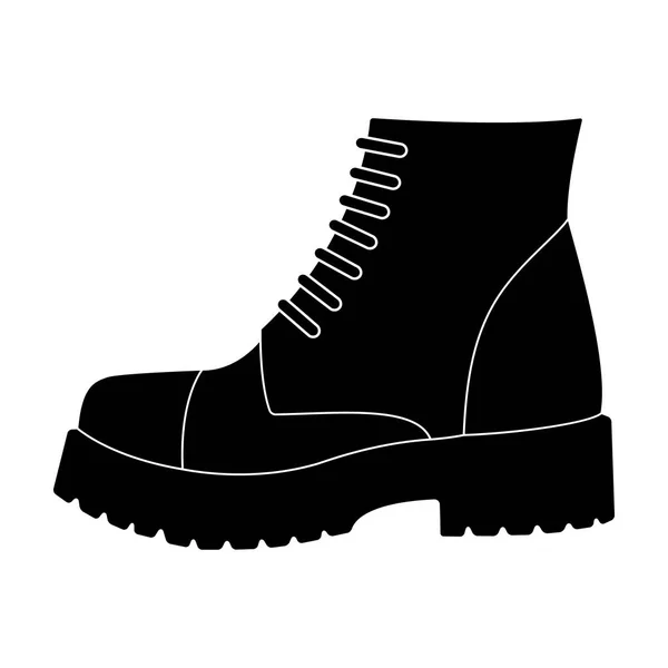 Homens sapatos castanhos com solas grossas. Sapatos para não conformists.Different sapatos único ícone em estilo preto símbolo vetorial ilustração stock . —  Vetores de Stock