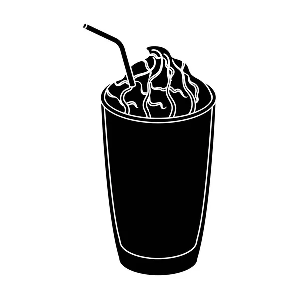 持ち帰りにコーヒーのカップ。コーヒー ブラック スタイル ベクトル シンボル ストック イラスト web で 1 つのアイコンの種類. — ストックベクタ