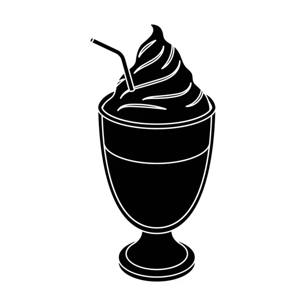 Eiskaffee. Verschiedene Arten von Kaffee einzigen Symbol im schwarzen Stil Vektor Symbol Stock Illustration Web. — Stockvektor