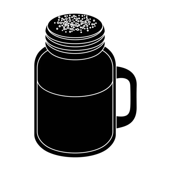 Muzlu süt. Kahve tek simge siyah stil vektör simge stok çizim web içinde farklı türleri. — Stok Vektör