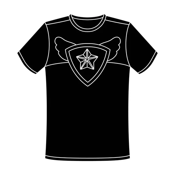 Abanico camiseta con imprimir.Abanicos icono único en el estilo negro vector símbolo stock illustration . — Archivo Imágenes Vectoriales