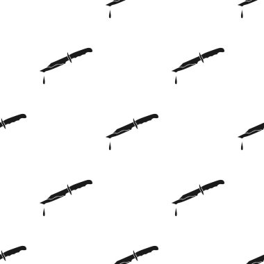 Kanlı bıçak simge siyah stil beyaz arka plan üzerinde izole içinde. Suç desen hisse senedi vektör çizim.