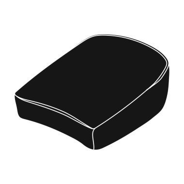 Gruyere.Different çeşit peynir tek simge siyah stil vektör simge stok çizim web içinde.