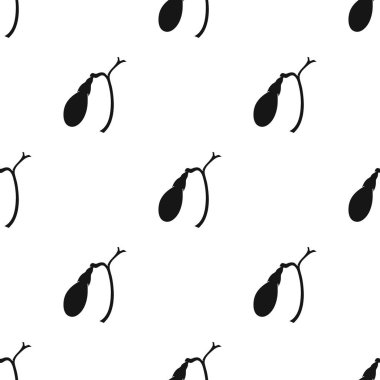 İnsan safra kesesi simge siyah stil beyaz arka plan üzerinde izole içinde. İnsan organlarını hisse senedi vektör çizim desen.