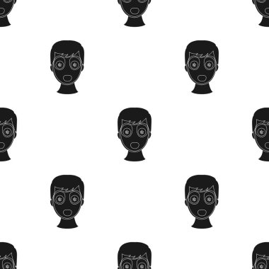 Yüz maskesi simge siyah stil beyaz arka plan üzerinde izole içinde. Cilt Bakımı desen hisse senedi vektör çizim.