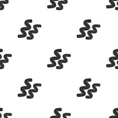 Fırıncı makarna simge siyah stil beyaz arka plan üzerinde izole içinde. Makarna desen stok tür illüstrasyon vektör.